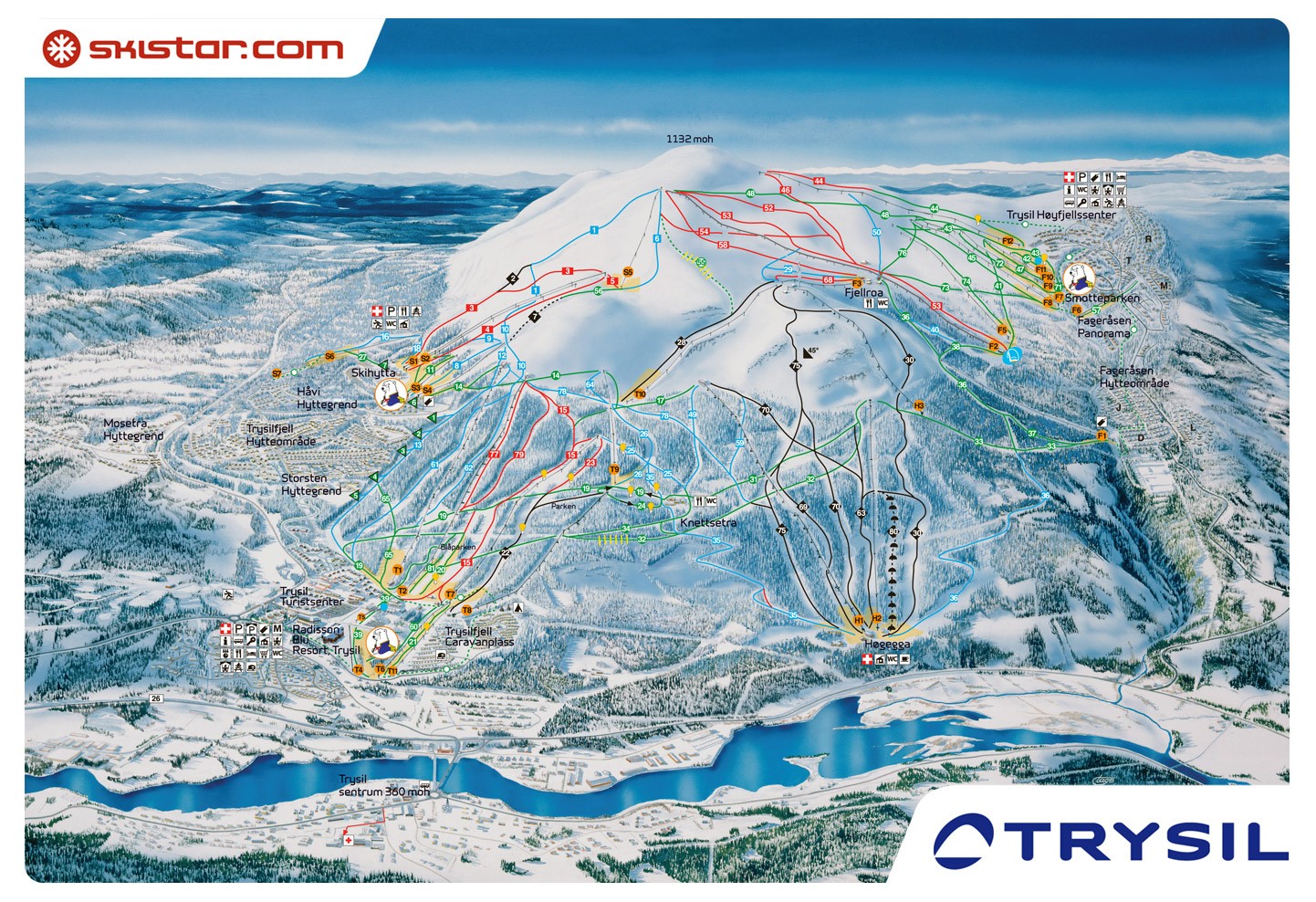 Absolutely Snow Norway Trysil Piste Map